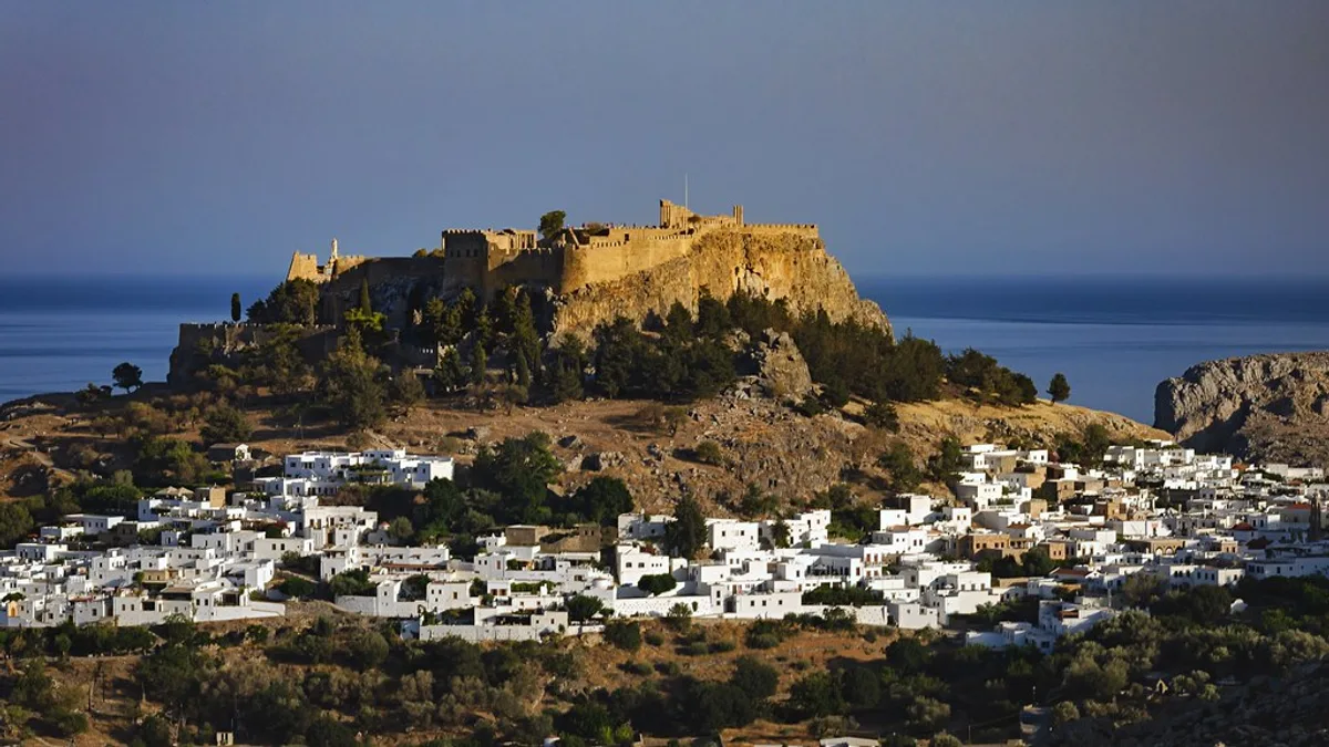 Castle of Lindos in Greece