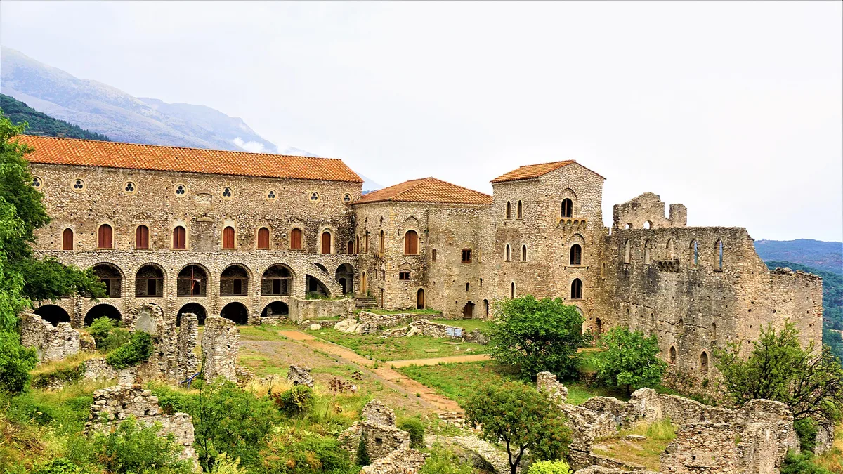 Mystras Castle in Greece