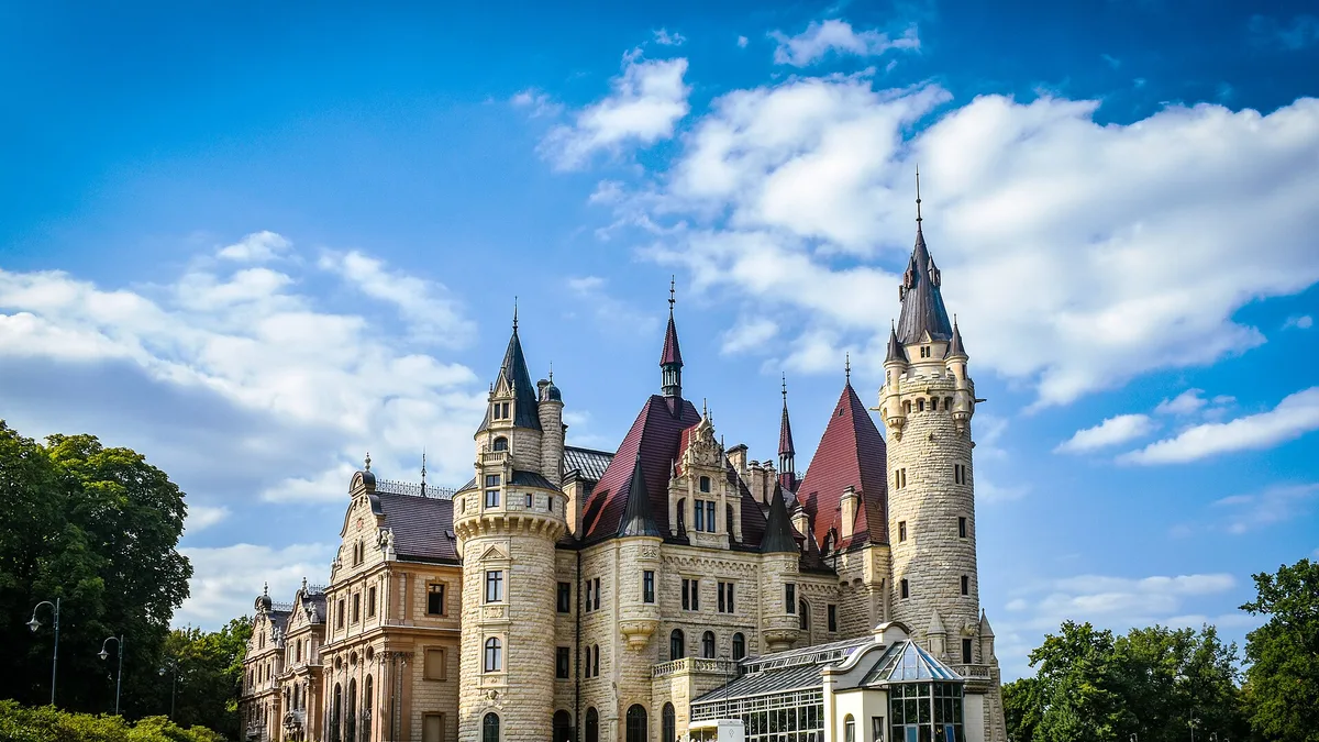 Moszna Castle in Poland