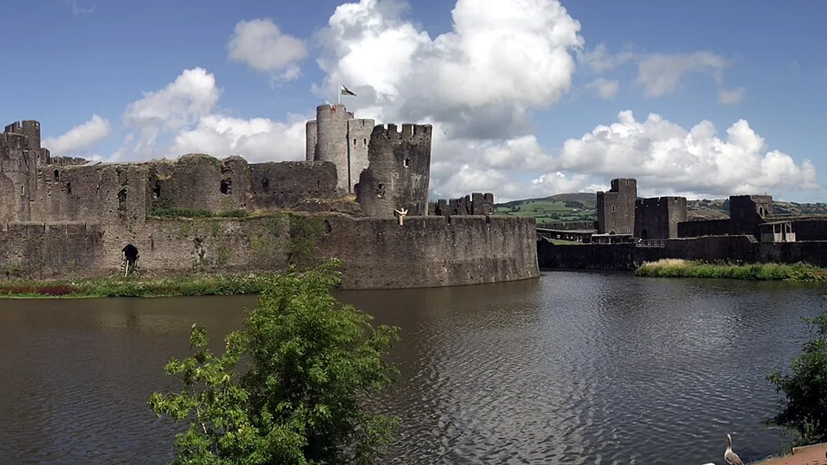 Caerphilly Castle in United Kingdom