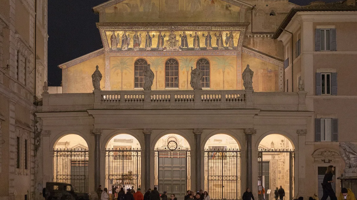 Basilica of Santa Maria in Trastevere in Italy