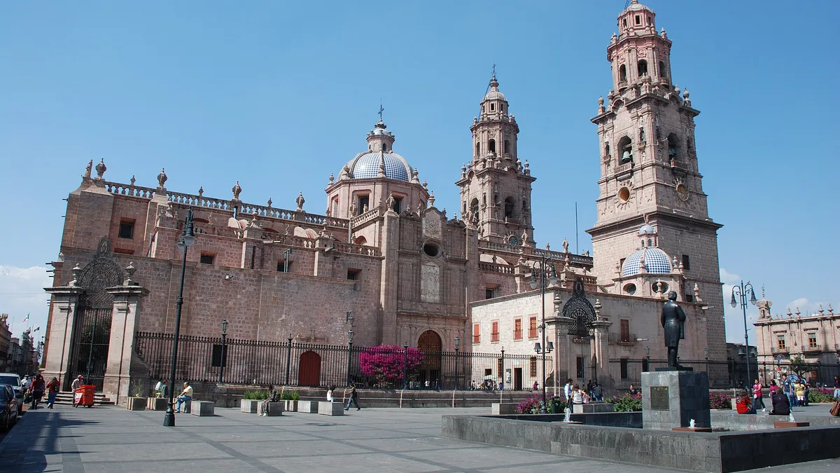 Morelia Cathedral in Mexico