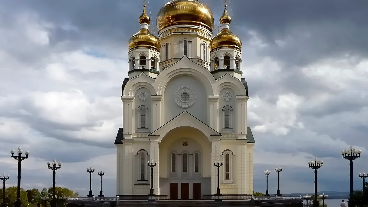Transfiguration Cathedral in Khabarovsk in Russia