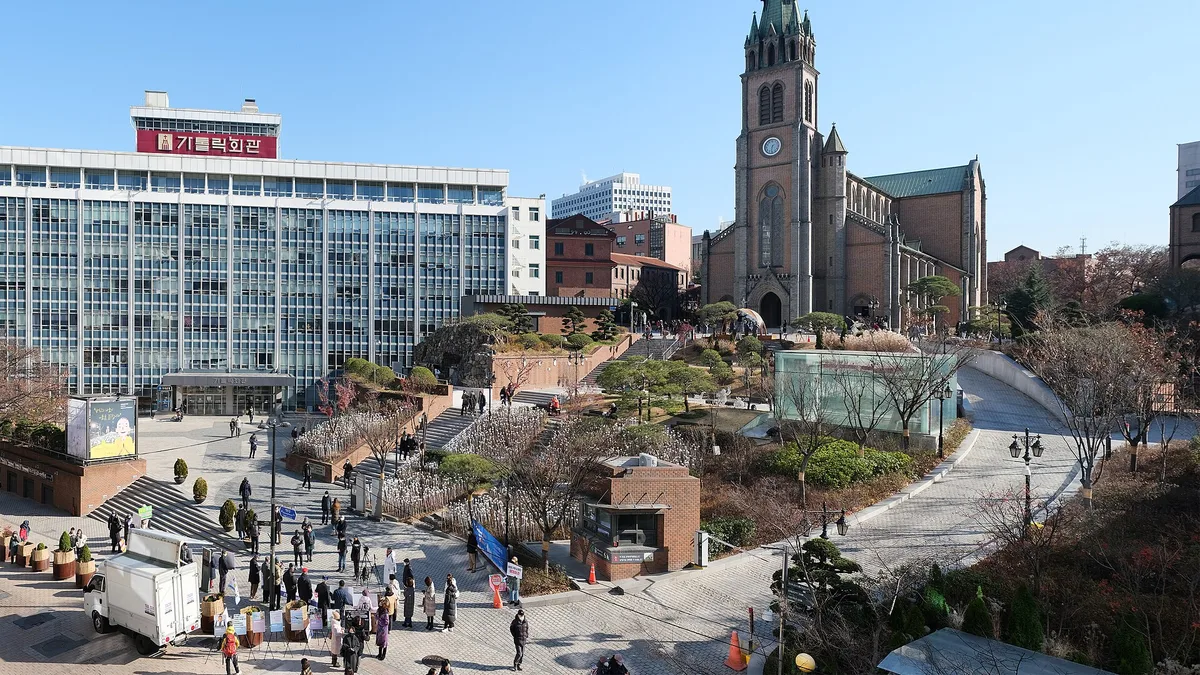 Myeongdong Cathedral in South Korea