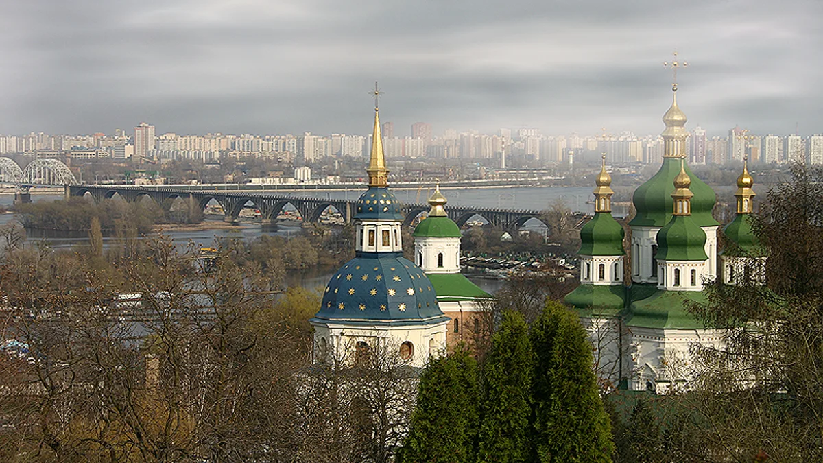 St. Michael's Cathedral of Vydubychi Monastery in Ukraine