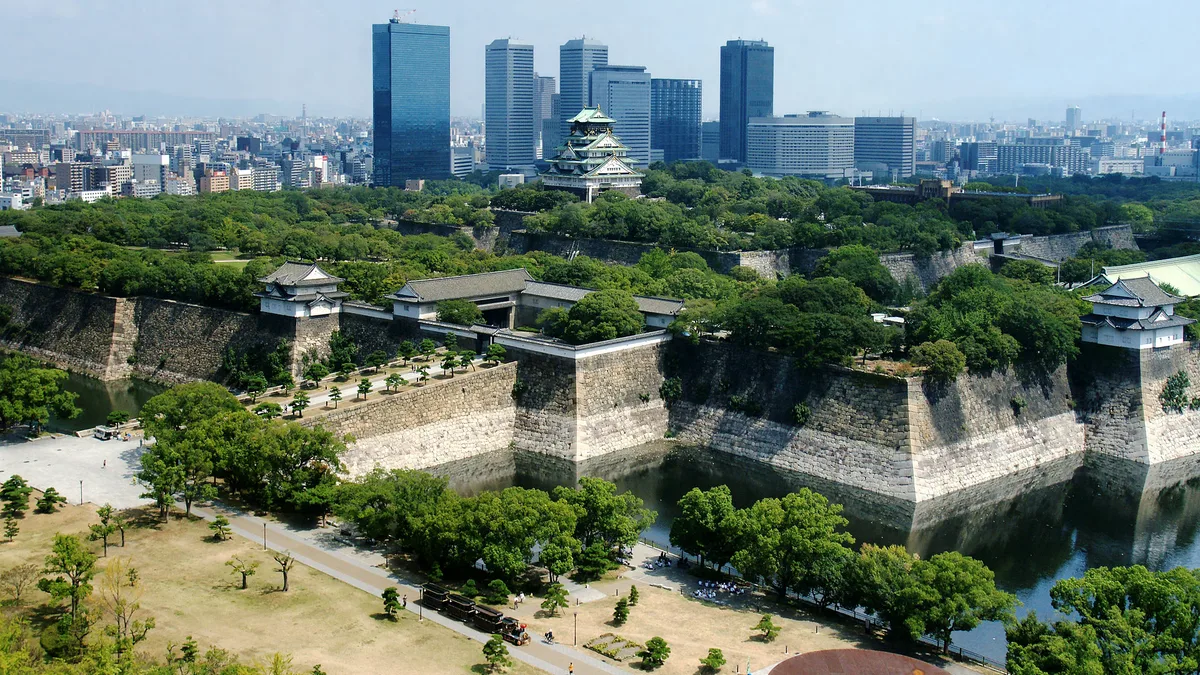 Osaka Castle Park in Japan