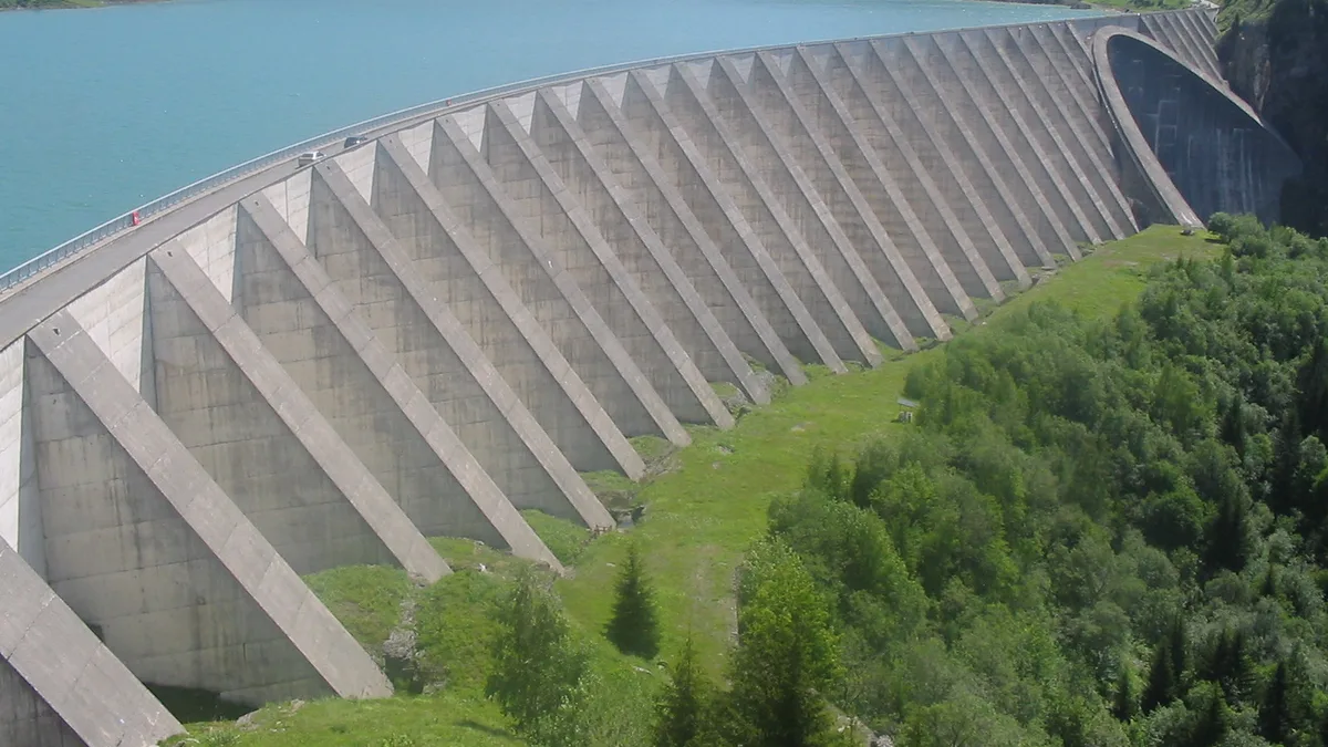 Roselend Dam in France