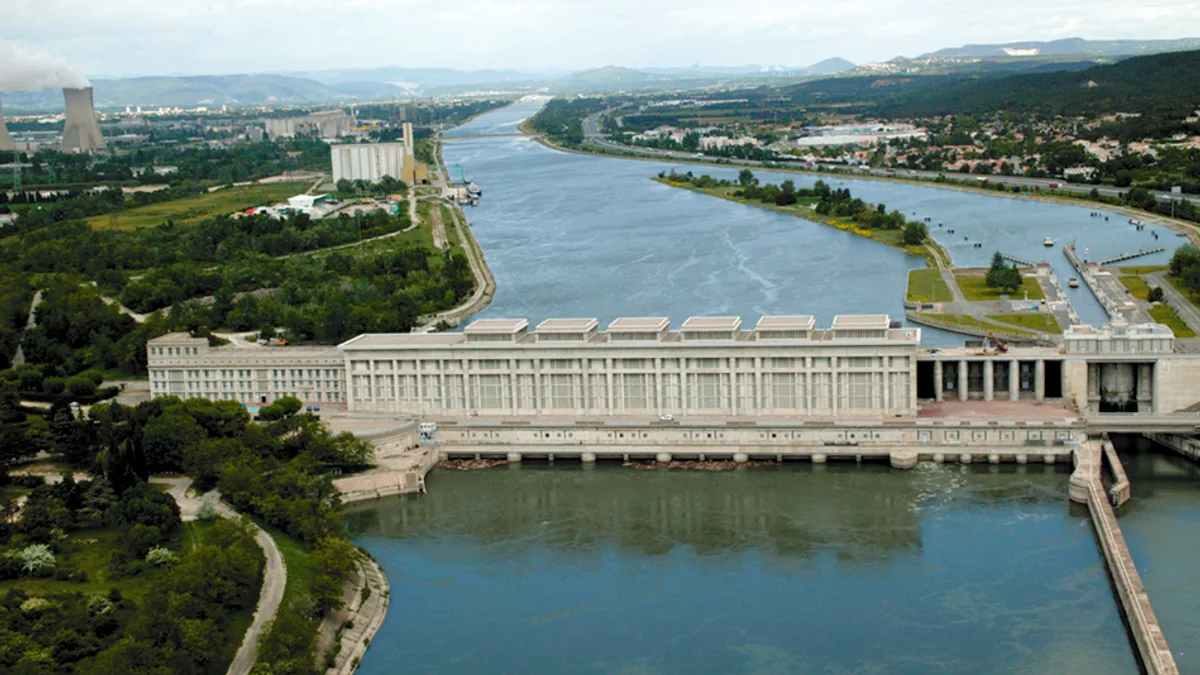 Donzère-Mondragon Dam in France