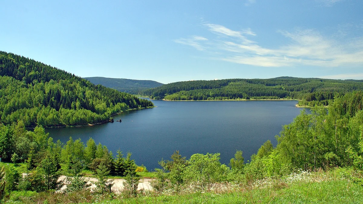 Eibenstock Dam in Germany