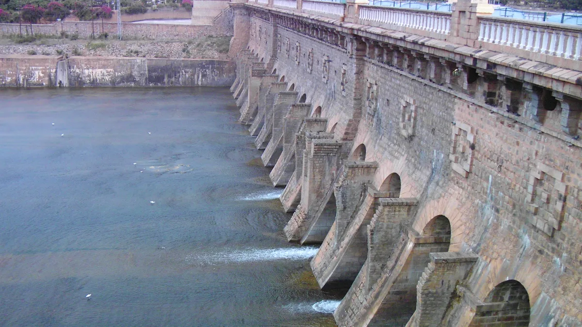 Krishna Raja Sagara Dam in India