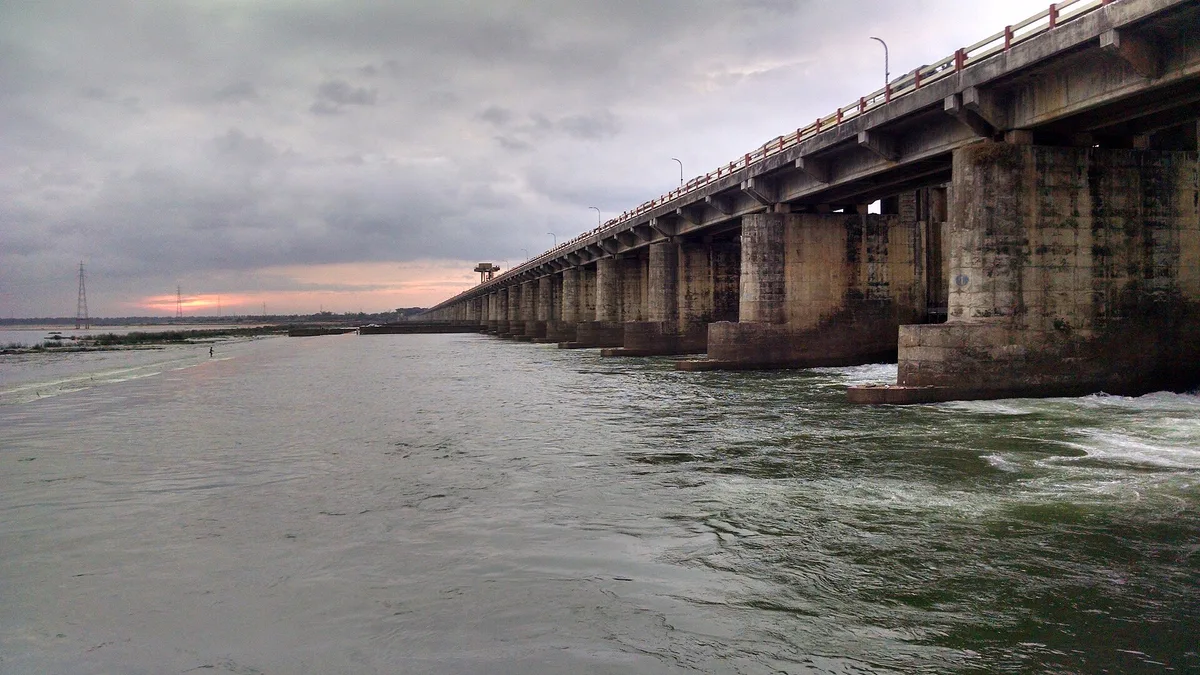 Dowleswaram Barrage in India