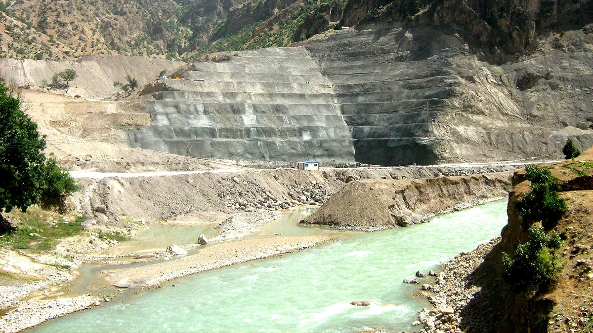 Rudbar Lorestan Dam in Iran