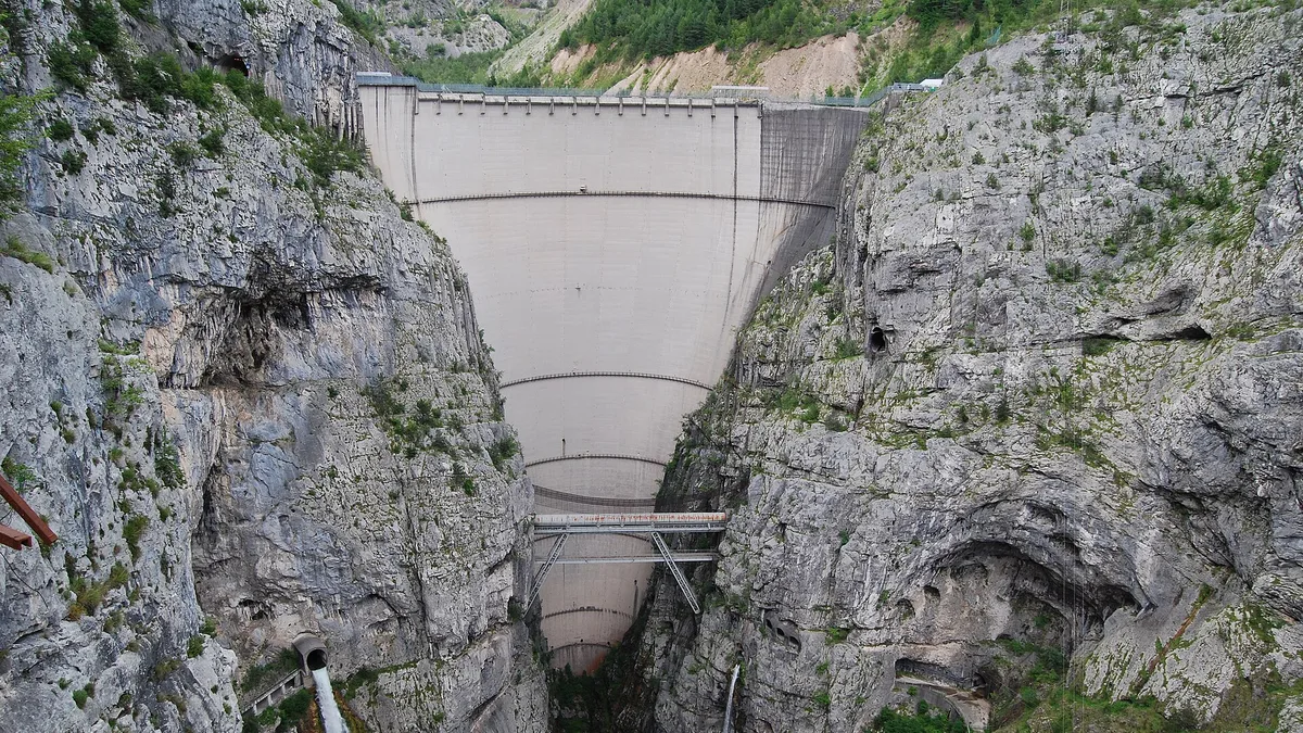 Vajont Dam in Italy