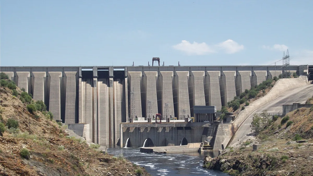 Alcántara Dam in Spain