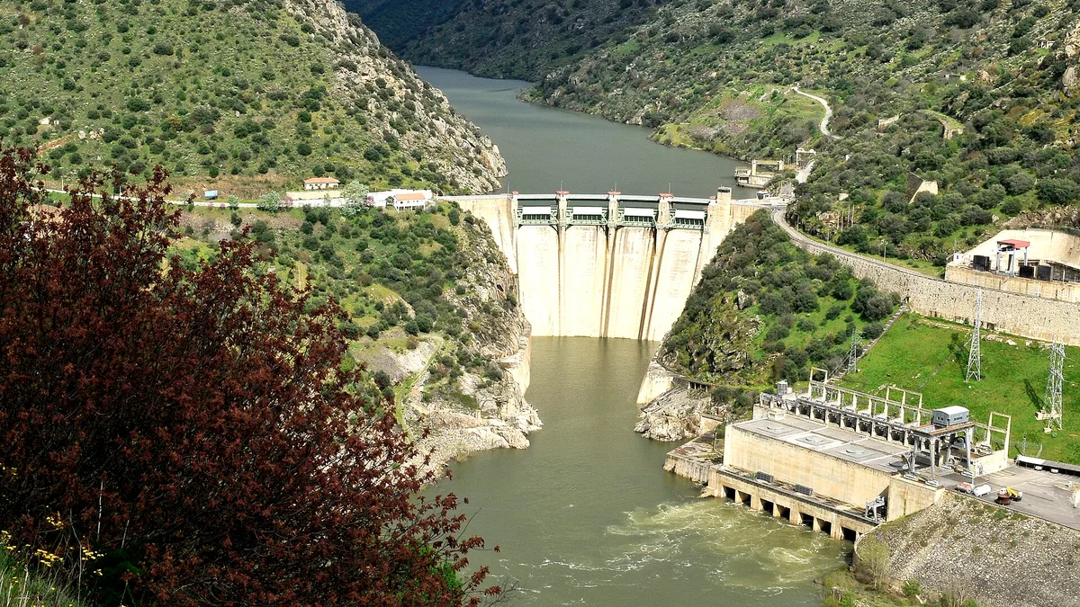Saucelle Dam in Spain