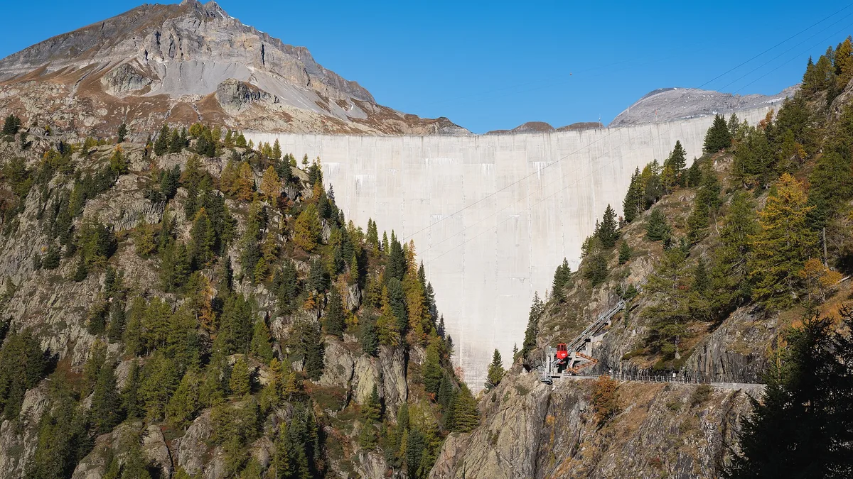 Emosson Dam in Switzerland