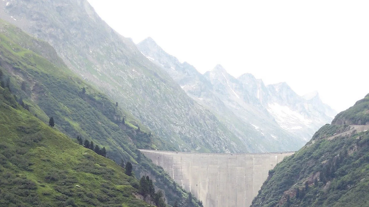 Curnera Dam in Switzerland