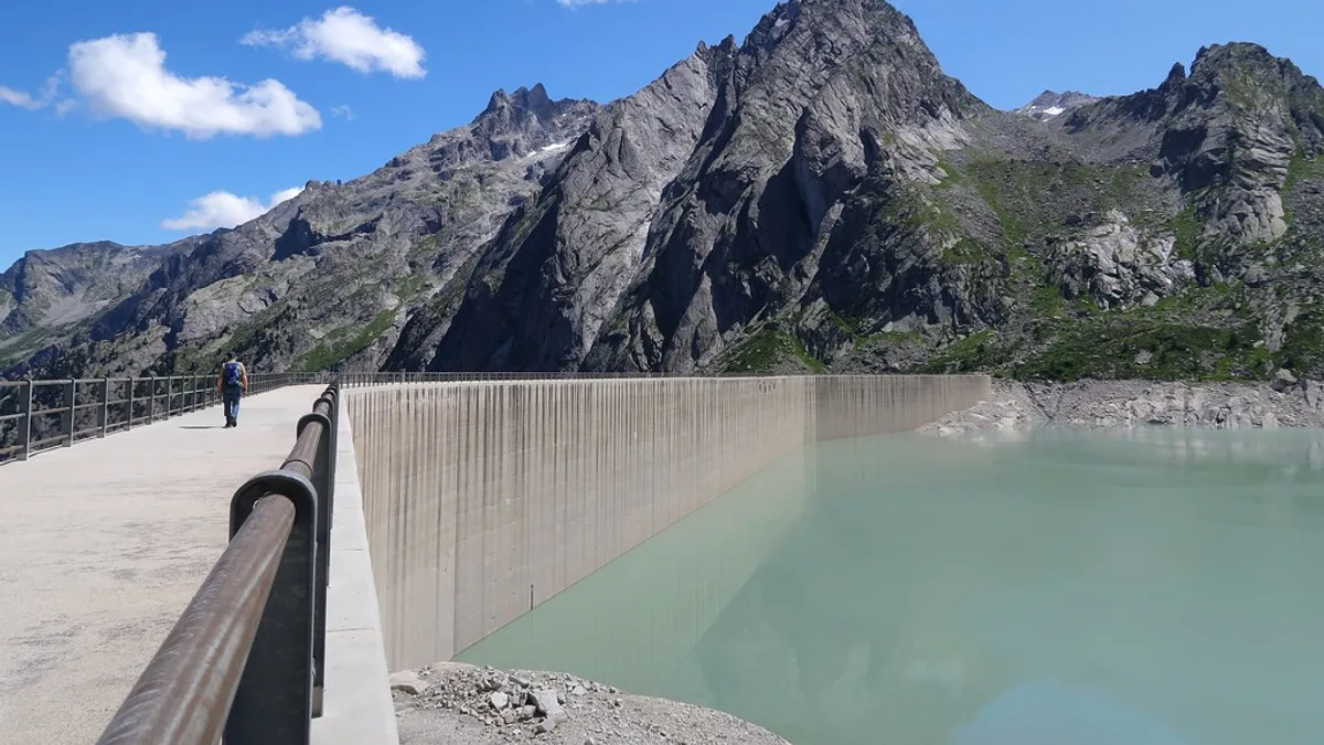 Albigna Dam in Switzerland