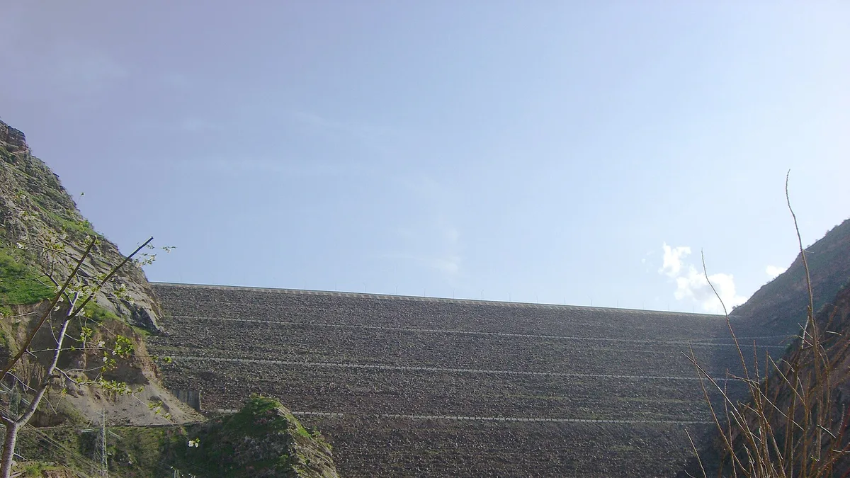 Nurek Dam in Tajikistan