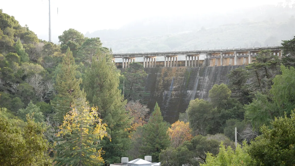 Lower Crystal Springs Dam in United States