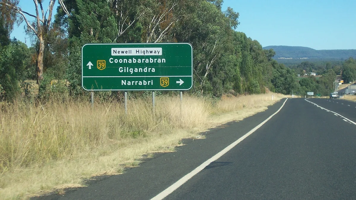Newell Highway in Australia