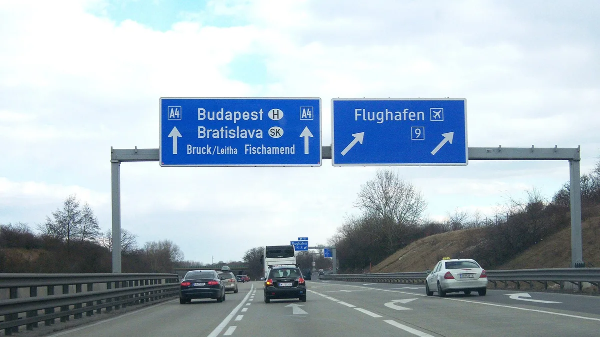 A4 Ost Autobahn in Austria