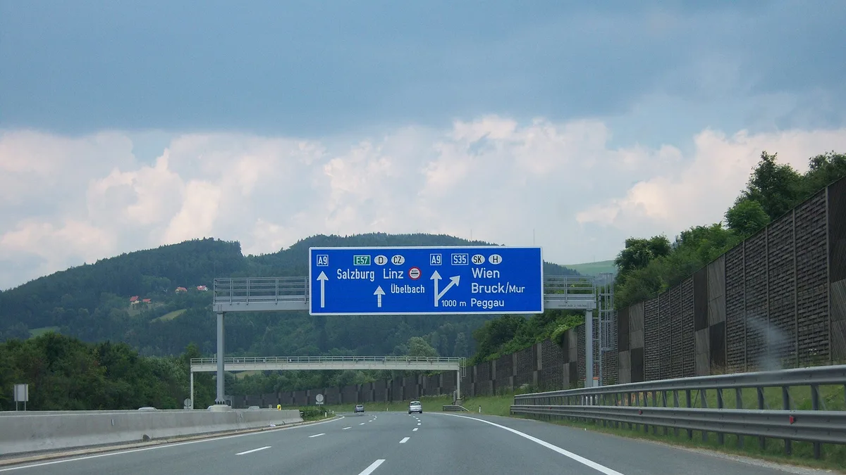 A9 Pyhrn Autobahn in Austria
