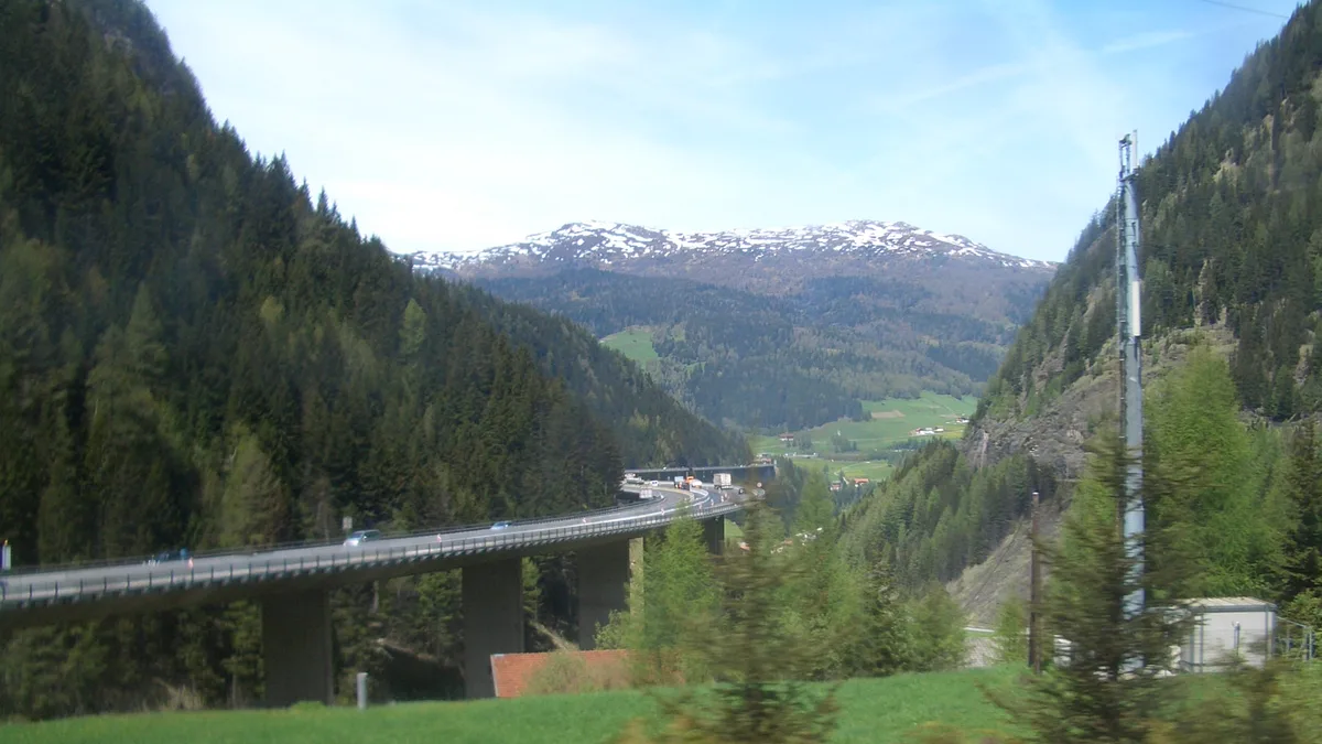 A13 Brenner Autobahn in Austria