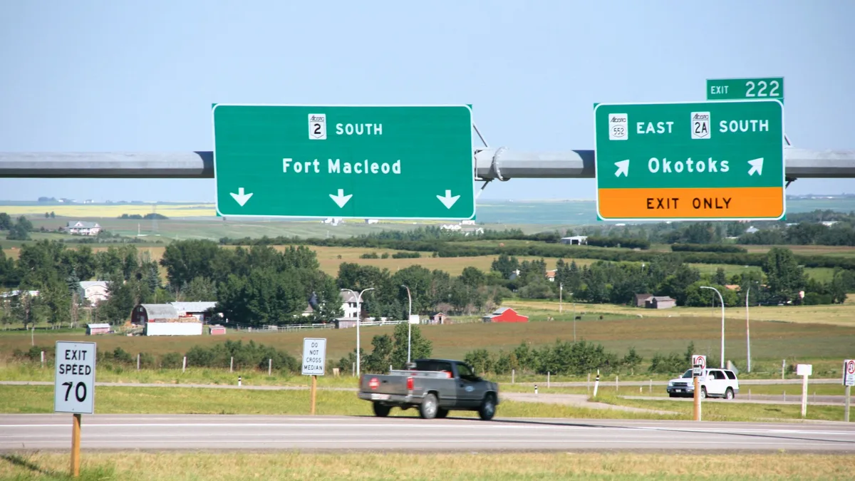 Alberta Highway 2 in Canada