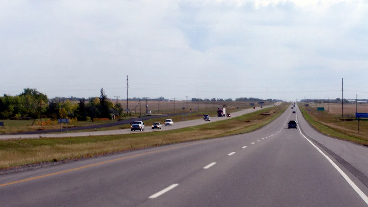 Saskatchewan Highway 1 in Canada