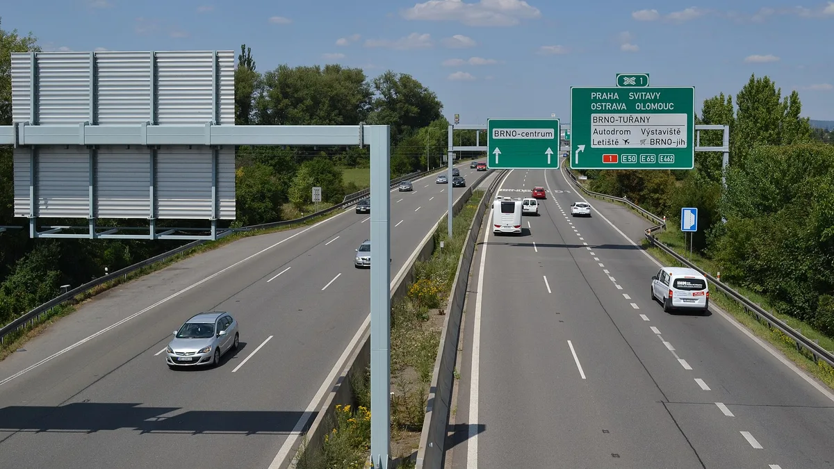 D2 Motorway in Czech Republic
