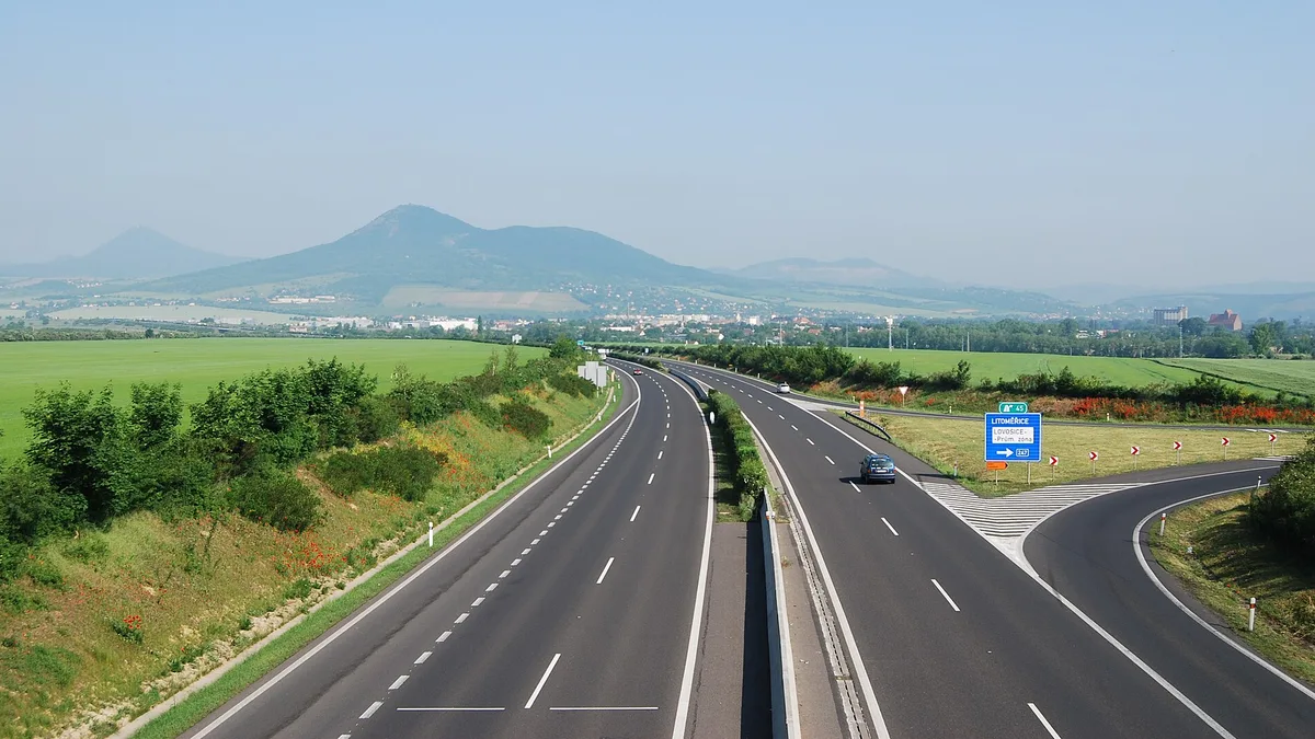 D8 Motorway in Czech Republic