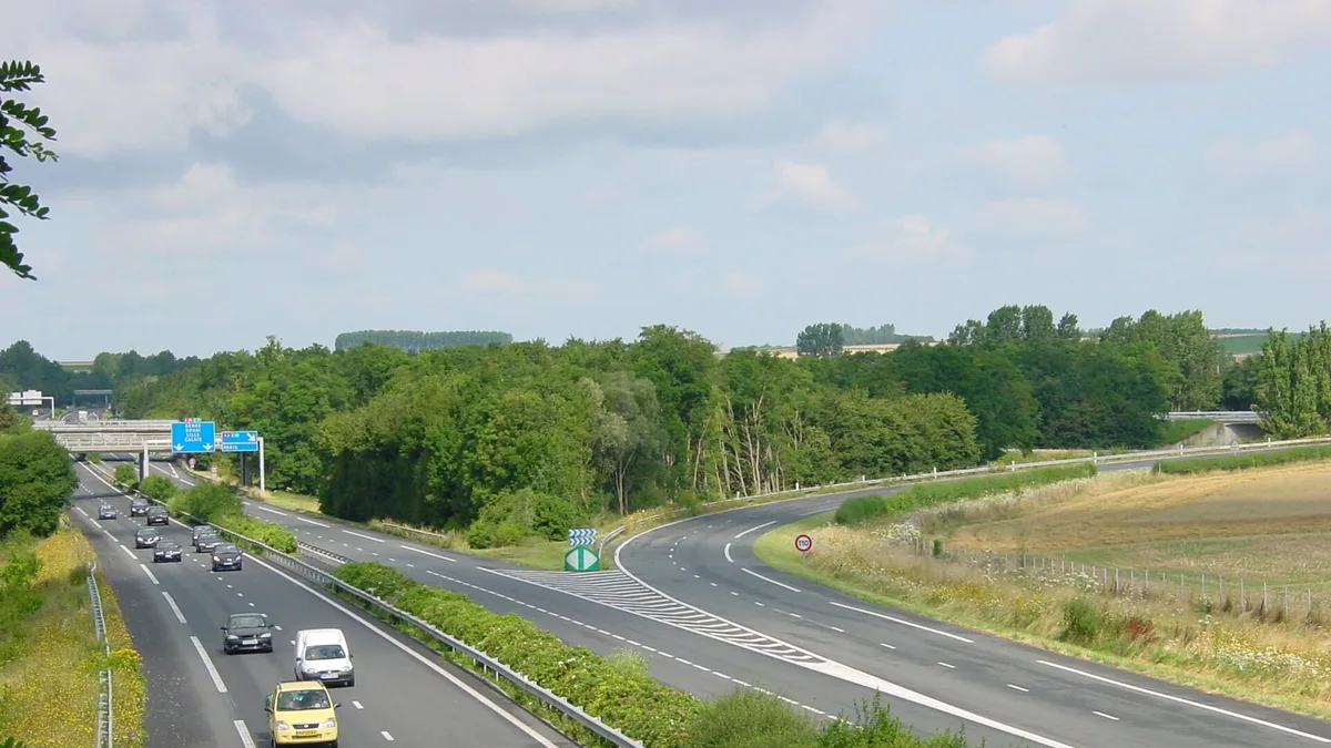 Autoroute A26 in France