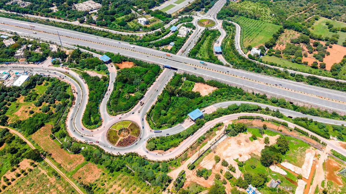 Nehru Outer Ring Road in India