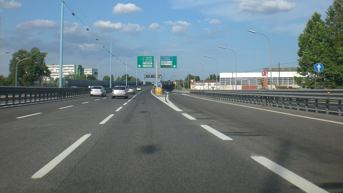 Autostrada A57 Tangenziale di Mestre in Italy