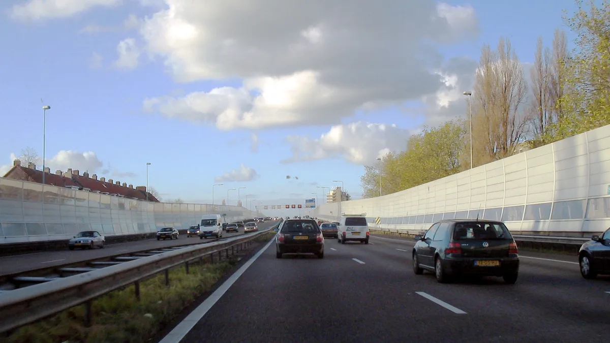 A13 Motorway in Netherlands