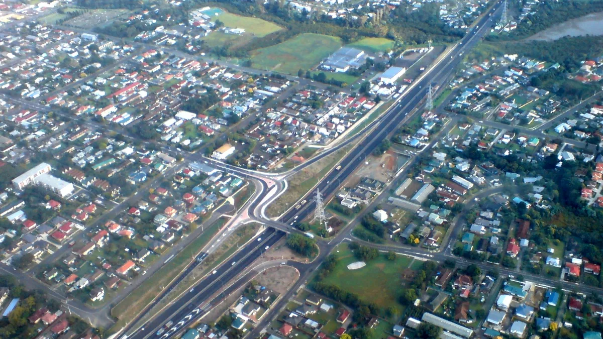 Auckland Southern Motorway in New Zealand