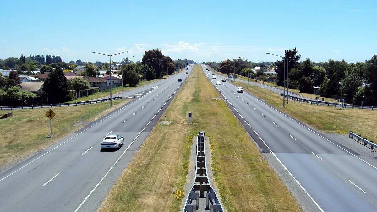 Christchurch Northern Motorway in New Zealand