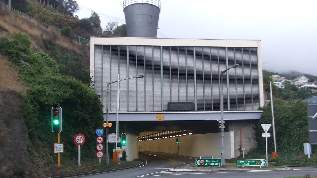 Christchurch–Lyttelton Motorway in New Zealand