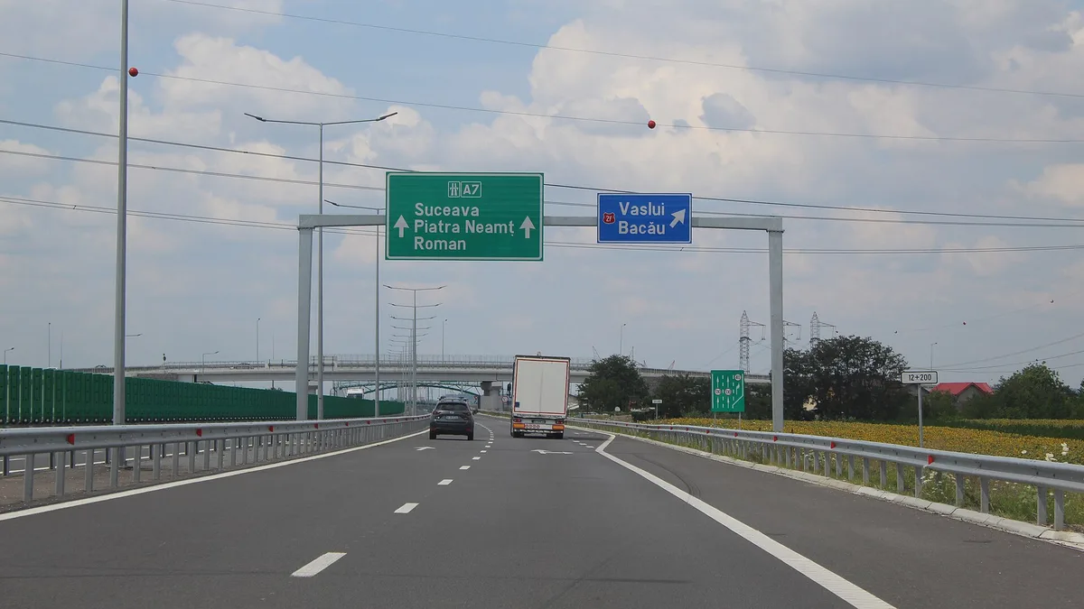 A7 Moldova Motorway in Romania