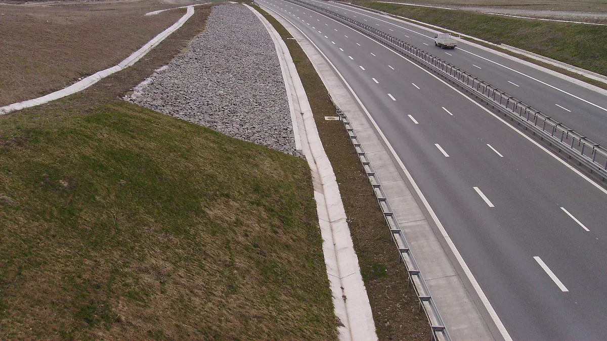 A3 Transylvania Motorway in Romania