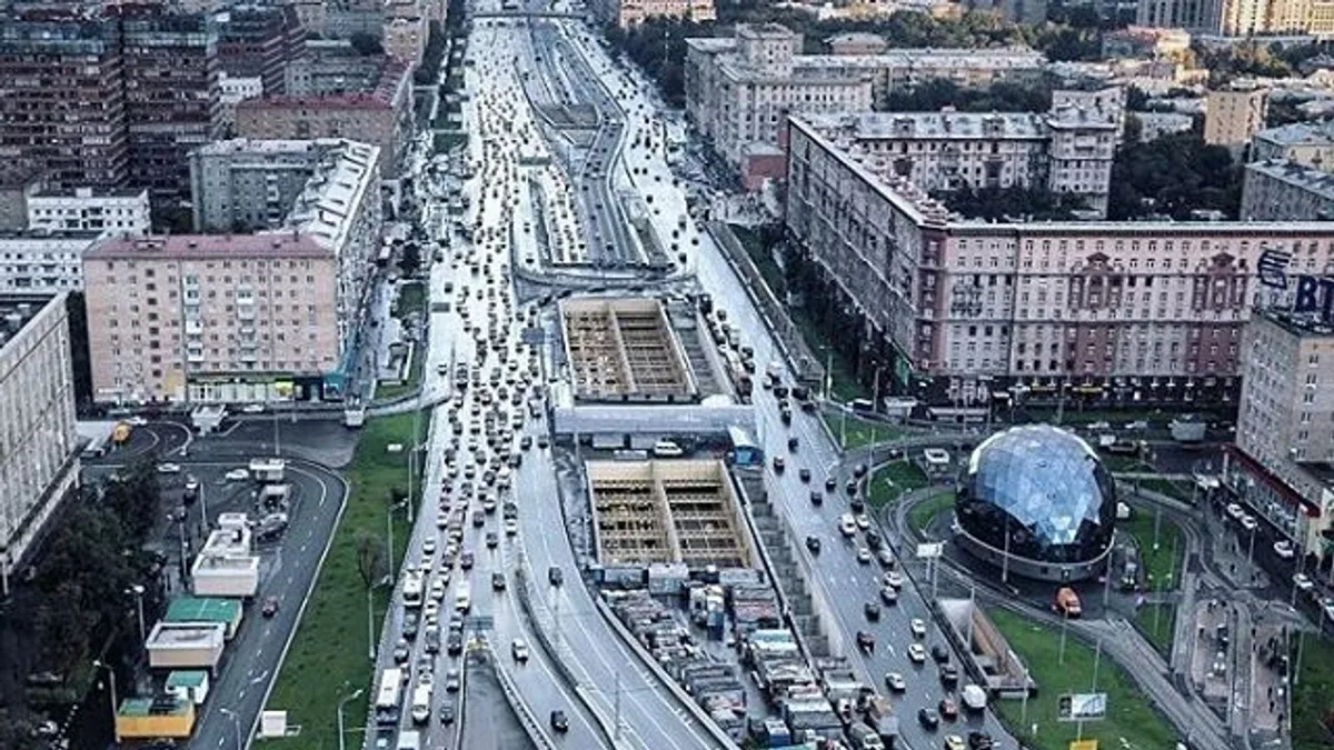 Leningradskoye Highway in Russia