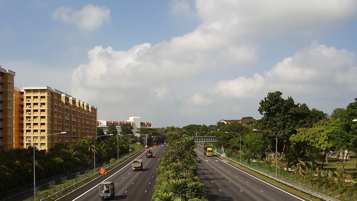Pan Island Expressway in Singapore