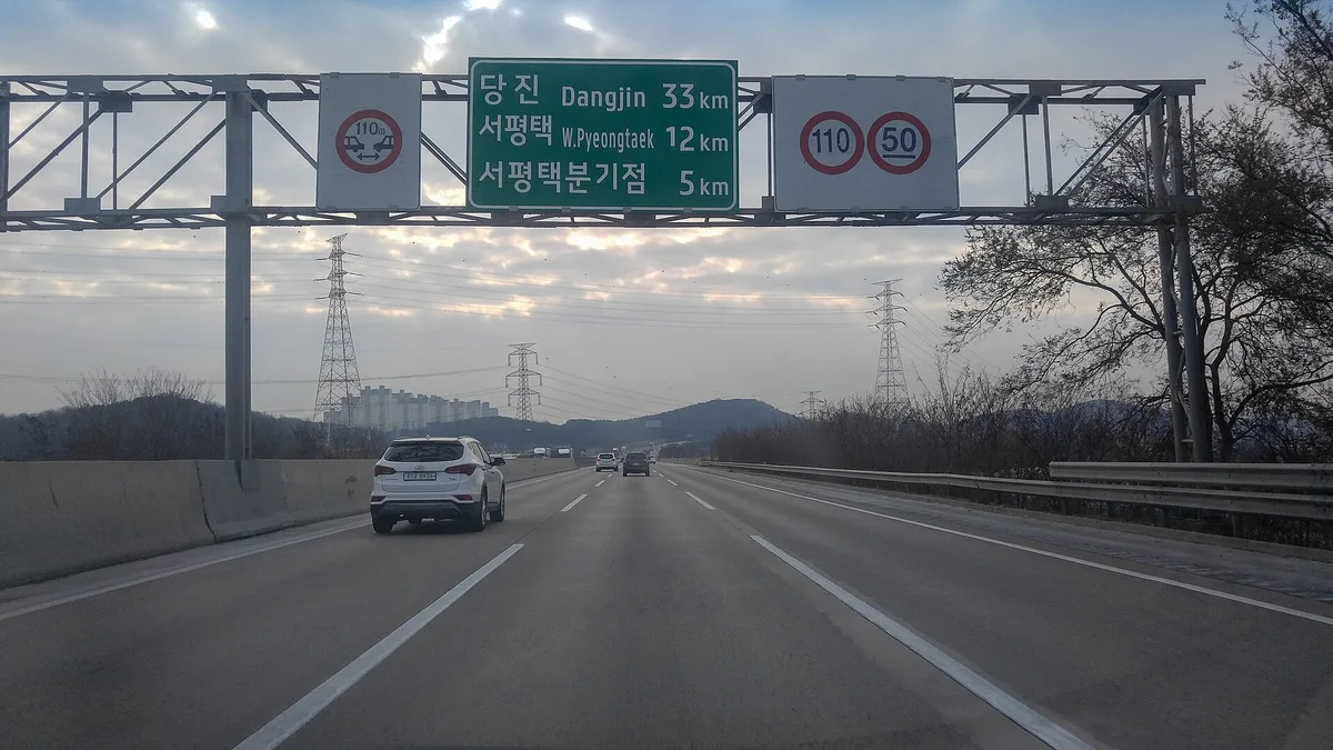 Seohaean Expressway in South Korea