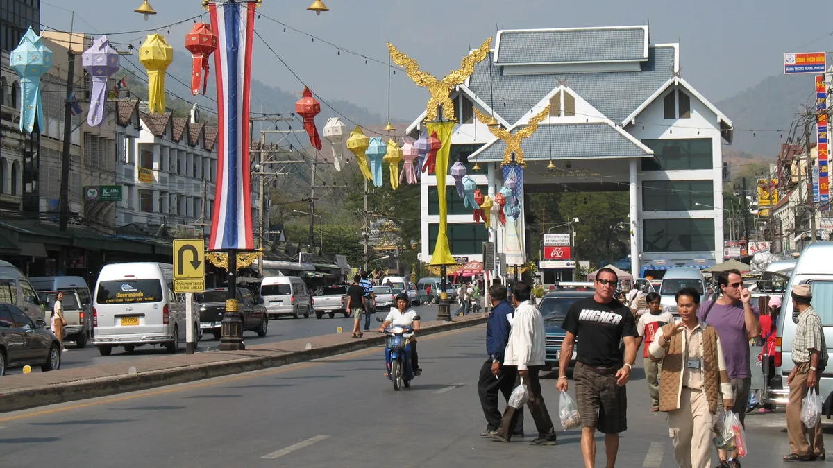 Highway 1 (Phahonyothin Road) in Thailand