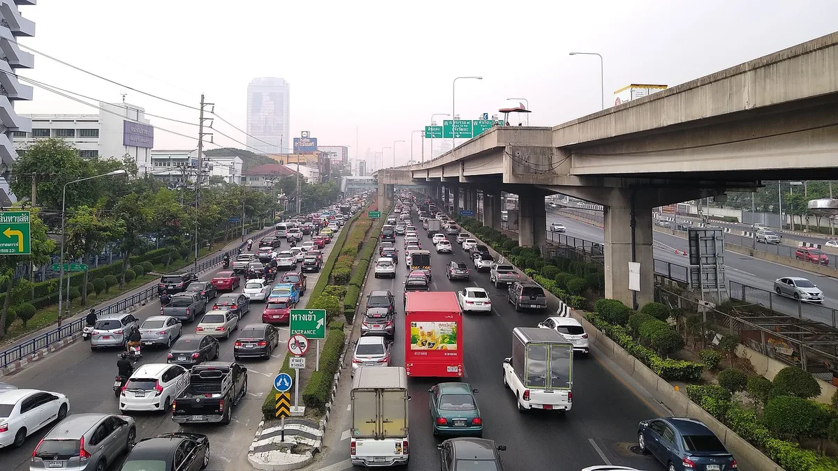 Vibhavadi Rangsit Road in Thailand
