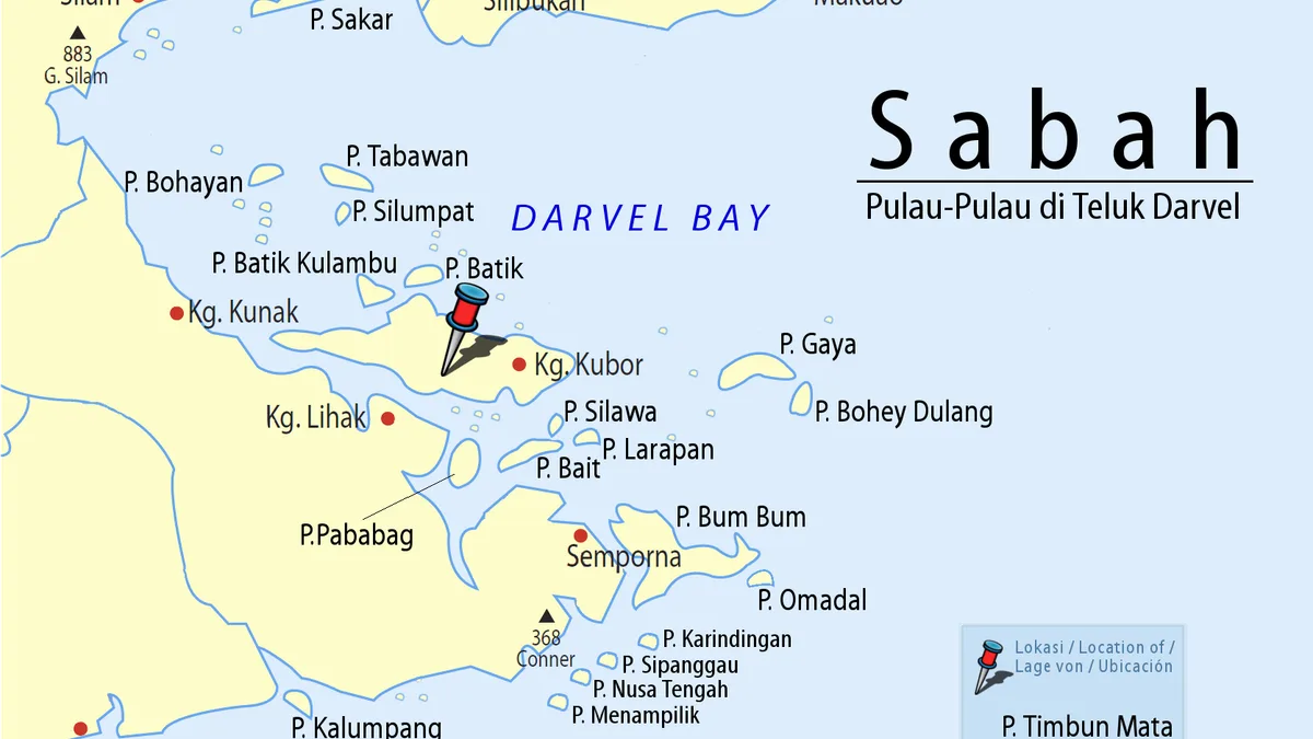 Timbun Mata Island in Malaysia