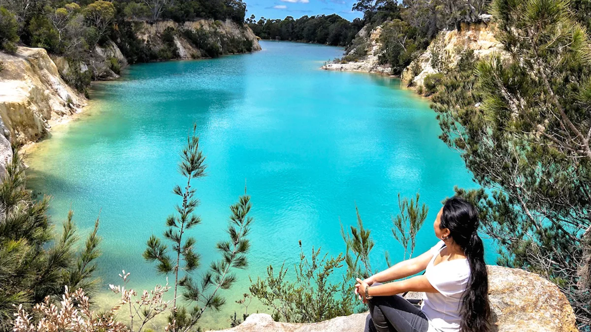 Little Blue Lake in Australia