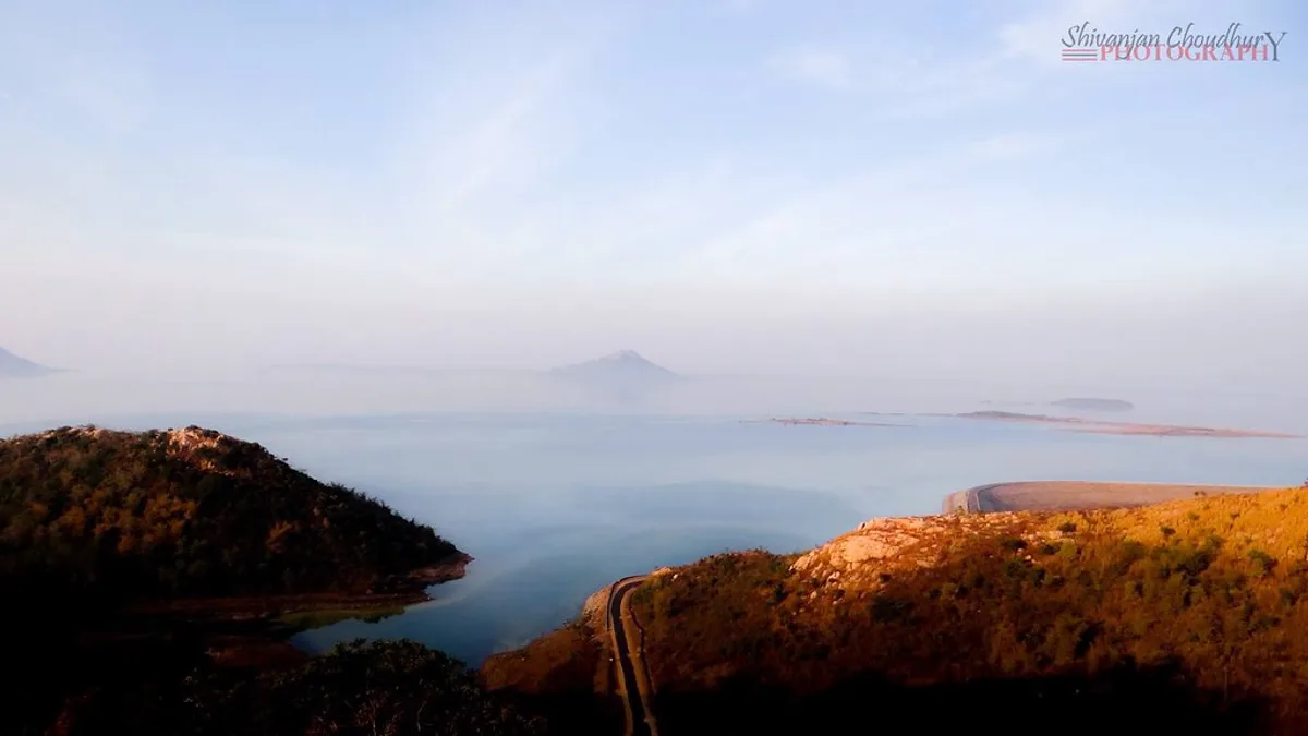 Hirakud Reservoir in India