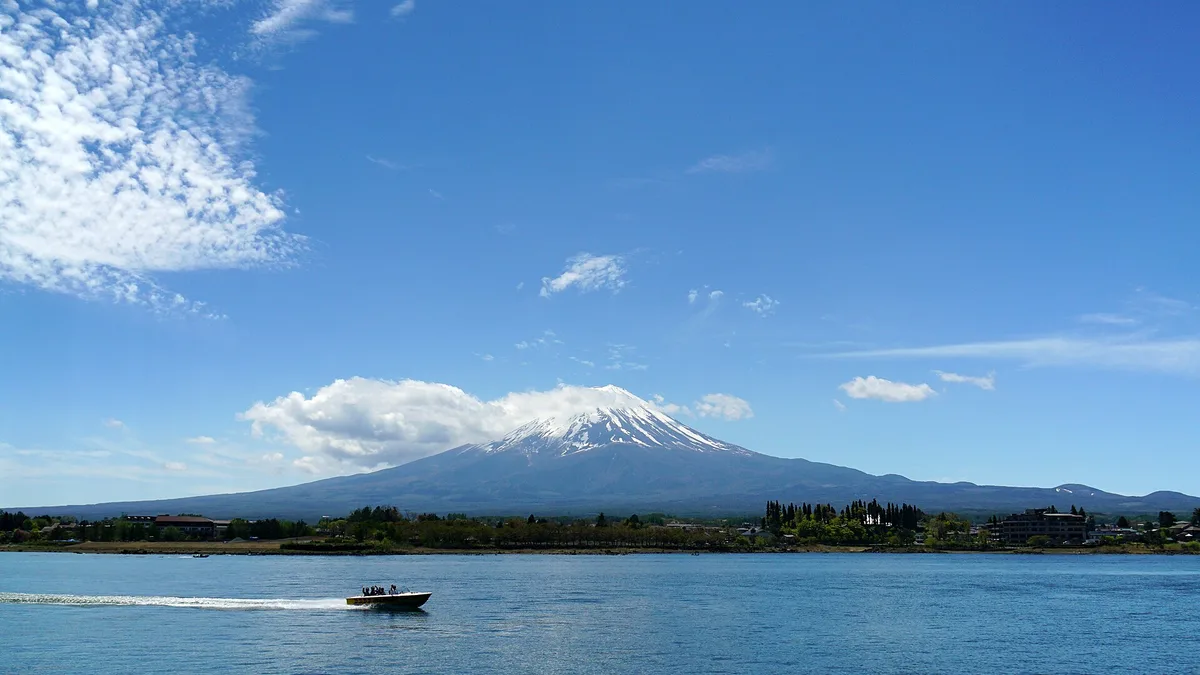 Lake Kawaguchi in Japan